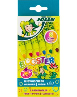 Χρωματιστοί μαρκαδόροι JOLLY Booster XL – 6 χρώματα