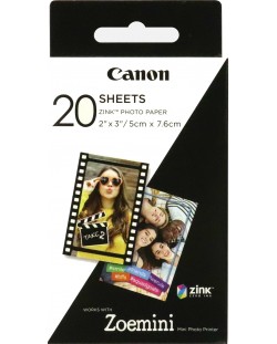 Χαρτί φωτογραφιών Canon - Zink 2x3", за Zoemini, 20 τεμάχια