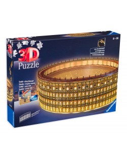 3D Ravensburger παζλ  216 κομμάτια - Κολοσσαίο, φωσφοριζέ