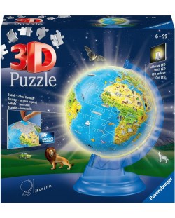 Παζλ Ravensburger 180 κομμάτια  - Φωτιζόμενη υδρόγειος σφαίρα