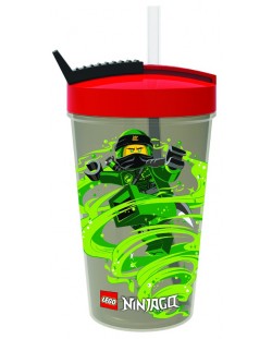 Κύπελλο με καλαμάκι  Lego - Ninjago Lloyd, 500 ml