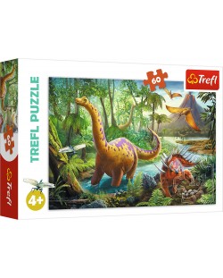 Παζλ Trefl 60 κομμάτια - Δεινόσαυροι που μεταναστεύουν
