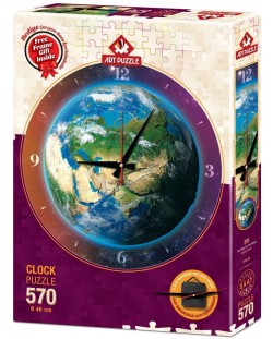 Παζλ ρολόι Art Puzzle 570 κομμάτια - Η ώρα στον κόσμο