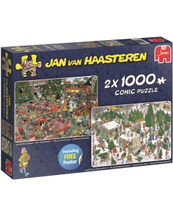 Παζλ Jumbo 2 x 1000 κομμάτια - Δώρα Χριστουγέννων, Jan van Haasteren