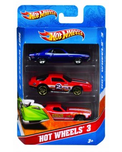 Σετ μεταλλικά καρότσια αυτοκινητάκια Mattel - Hot Wheels, 3 τεμάχια