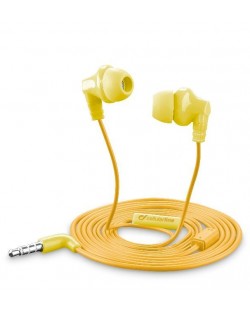 Ακουστικά με μικρόφωνο Cellularline - Smarty, κίτρινα