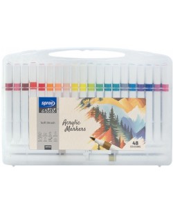 Ακρυλικοί μαρκαδόροι Spree Artist - Soft Brush, 48 χρώματα
