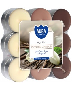 Αρωματικά κεριά ρεσώ  Bispol Aura - Vanilla, 18 τεμάχια