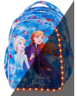 Σχολικό φωτιζόμενο σακίδιο LED  Cool Pack Joy S - Frozen 2, σκούρο μπλε