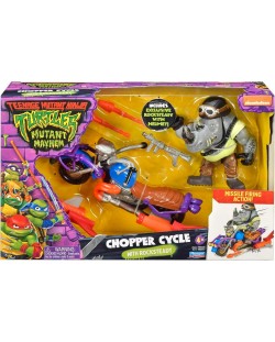 Βασική φιγούρα δράσης TMNT Mutant Mayhem - Ninja turtles Πλήρες χάος, Chopper Cycle