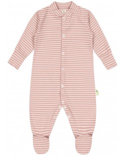 Βρεφική φόρμα με ριγέ  Bio Baby - 68 сm, 4-6 μηνών, ροζ