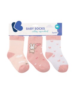 Βρεφικές κάλτσες KikkaBoo Rabbits in Love - Βαμβακερό, 0-6 μηνών