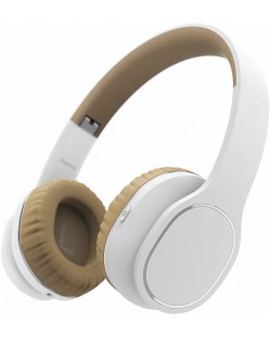 Ακουστικά HAMA "Touch" Bluetooth  On-Ear, Μικρόφωνο, λευκό/καφέ, πλήκτρα αφής