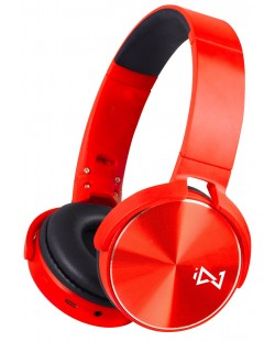 Ασύρματα ακουστικά με μικρόφωνοTrevi - DJ 12E50 BT, κόκκινα
