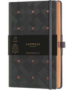 Σημειωματάριο Castelli Copper & Gold - Maya Copper, 13 x 21 cm, με γραμμές