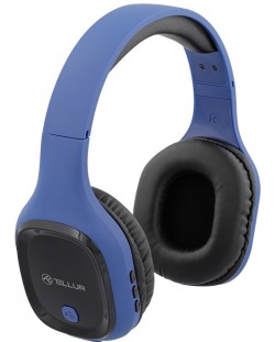 Ασύρματα ακουστικά με μικρόφωνο Tellur - Pulse, μπλε
