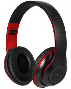 Ασύρματα ακουστικά με μικρόφωνο Xmart - 06R, μαύρο/κόκκινο