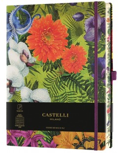 Σημειωματάριο Castelli Eden - Orchid, 13 x 21 cm, με γραμμές