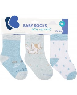 Βρεφικές θερμικές κάλτσες KikkaBoo - 0-6 μηνών, 3 τεμάχια, Little Fox