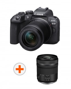 Φωτογραφική μηχανή Mirrorless Canon - EOS R10, RF-S 18-150, IS STM, Black + Φακός Canon - RF, 15-30mm, f/4.5-6.3 IS STM