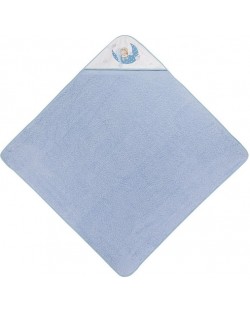Βρεφική πετσέτα  Interbaby - Bear Sleeping Blue, 100 x 100 cm
