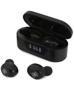 Ασύρματα ακουστικά Guess - True Wireless Classic Logo, μαύρο