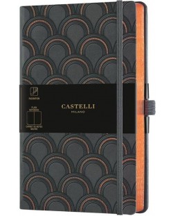 Σημειωματάριο Castelli Copper & Gold - Art Deco Copper, 13 x 21 cm, λευκά φύλλα
