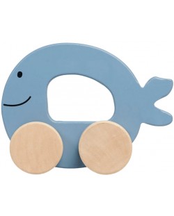Ξύλινο παιδικό παιχνίδι  Jollein - αυτοκίνητο, Sea Animal Blue