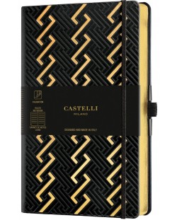 Σημειωματάριο Castelli Copper & Gold - Roman Gold, 9 x 14 cm, με γραμμές