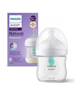 Μπιμπερό  Philips Avent - Natural Response 3.0, AirFree, με θηλή 0 μηνών+, 125 ml