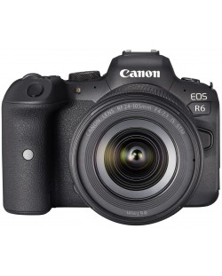 Φωτογραφική μηχανή Mirrorless Canon - EOS R6, RF 24-105mm, f/4-7.1 IS STM, Μαύρη 