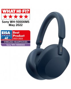 Ασύρματα ακουστικά με μικρόφωνο Sony - WH-1000XM5, ANC,μπλε