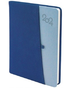Σημειωματάριο Spree Canberra - Με τσέπη για GSM και στυλό, 168 φύλλα, μπλε, 2024