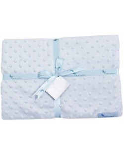 Βρεφική κουβέρτα Interbaby - Coral Fleece, μπλε, 80 х 110 cm