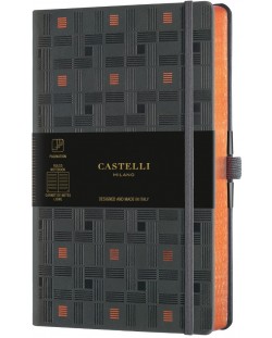Σημειωματάριο Castelli Copper & Gold - Weaving Copper, 19 x 25 cm, με γραμμές