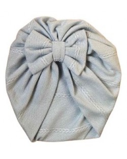 Βρεφικό καπέλο τουρμπάνι Kayra Baby - Μπλε πλεξούδα