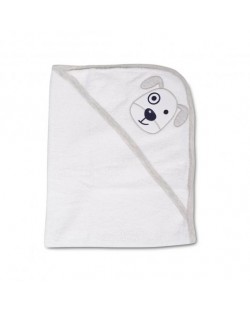 Βρεφική πετσέτα με κουκούλα  Cangaroo - 90 х 70 cm, γκρί