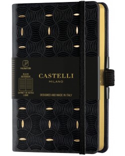 Σημειωματάριο Castelli Copper & Gold - Rice Grain Gold, 9 x 14 cm, με γραμμές
