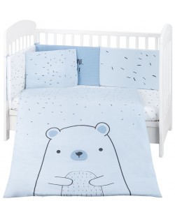 Σετ ύπνου 6 τεμάχια  KikkaBoo - Bear with me, Blue, 60 х 120 cm