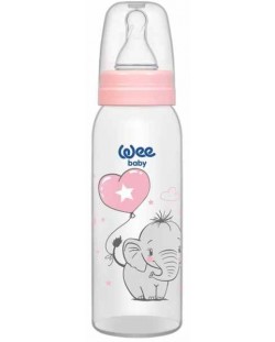 Μπιμπερό Wee Baby Classic - 250 ml, ροζ με ελεφαντάκι