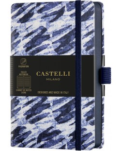 Σημειωματάριο Castelli Shibori - Bubbles, 9 x 14 cm, με γραμμές