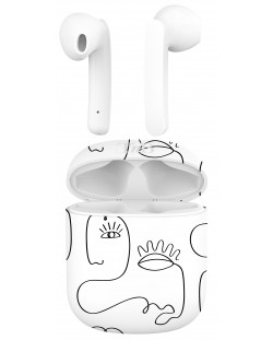 Ασύρματα ακουστικά T'nB - Exclusiv Art, TWS, άσπρα/μαύρα