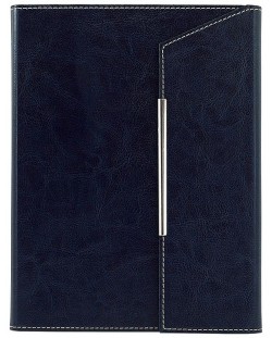 Επαγγελματικός φάκελος με κάλυμμα Lemax Novaskin - Σκούρο μπλε, Α5