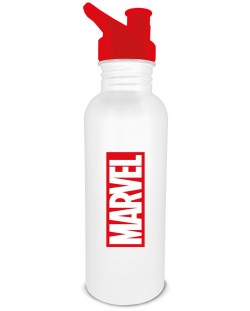 Μπουκάλι νερού Pyramid Marvel: Marvel Logo (White), 700 ml