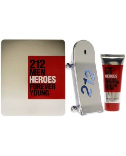 Carolina Herrera Σετ 212 Men Heroes - Eau de toilette και Αφρόλουτρο, 90 + 100 ml