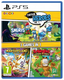 Cartoon Heroes Vol. 1: 3 Games in 1 (Smurfs Mission Vileaf &Marsupilami & Garfield Lasagna Party) (PS5)