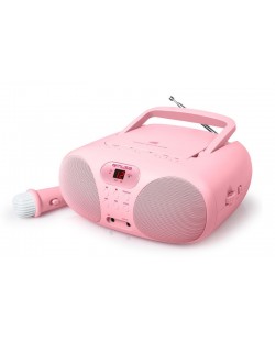 CD player με μικρόφωνο Muse - MD-203 KB, ροζ