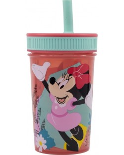 Κύπελλο με καλαμάκι Stor Minnie Mouse - Being More Minnie, 465 ml