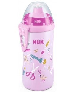 Κύπελλο με βαλβίδα που δεν χύνεται NUK - Junior Cup, για κορίτσι, 18 μ+, 300 ml 