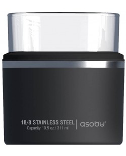 Κούπα με θερμομονωτική βάση Asobu - Whisky Kuzie, 311 ml, μαύρη